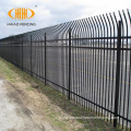 Decorative coated curved top steel wrought iron fence
